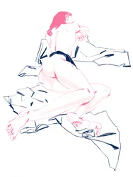 Una ragazza che dorme, vista da dietro