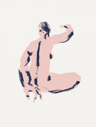 Figura nuda accovacciata