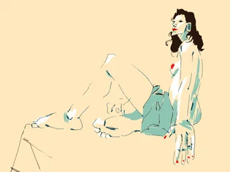 Elegante schizzo di nudo