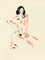 Schizzo espressivo di una figura nuda