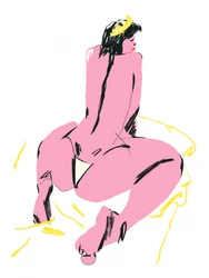 Nudo femminile visto di schiena