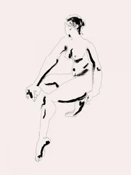 Disegno minimalista di nudo