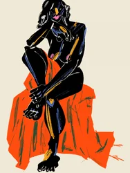 Figura nuda pensierosa