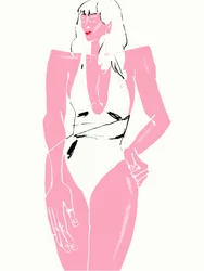 Illustrazione di moda rosa