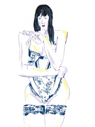 Modella in lingerie sensuale