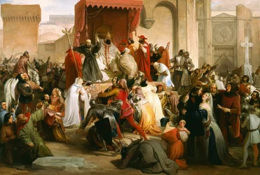 ""Dio lo vuole"" : al concilio di Clermont (oggi Clermont Ferrand (Clermont-Ferrand), in Alvernia), Pietro l