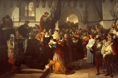 Maria Stuarda condotta al patibolo