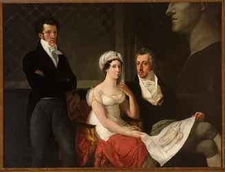 Ritratto della famiglia Cicognara, con il busto di Antonio Canova di Francesco Hayez (1791-1882)