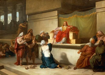 Il giudizio di Salomone, di Francesco Hayez (1791-1882), olio, 54,4 x 75 cm