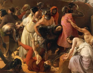 La sete sofferta dai primi crociati a Gerusalemme, di Francesco Hayez (dettaglio)