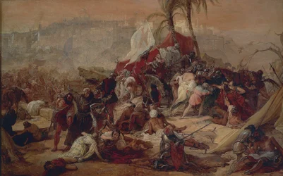 La sete dei primi crociati sofferta a Gerusalemme, di Francesco Hayez