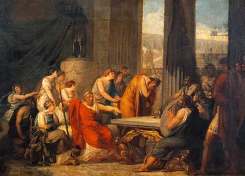 Ulisse alla corte di Alcinoo di Francesco Hayez, olio su tela