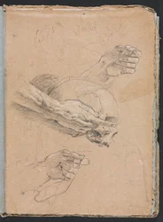 Verona Sketchbook: Studio di mani e teschio (pagina 21)