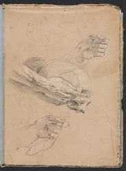 Verona Sketchbook: Studio di mani e teschio (pagina 21)