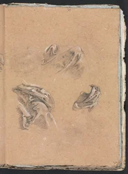 Verona Sketchbook: Studi di drappeggio pagina 69, 1760