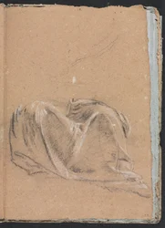 Taccuino di Verona: studio di drappeggio pagina 35, 1760