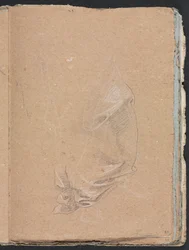 Taccuino di Verona: studio di drappeggio pagina 57, 1760