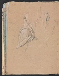 Taccuino di Verona: Studio di drappeggio con mano sinistra pagina 56, 1760