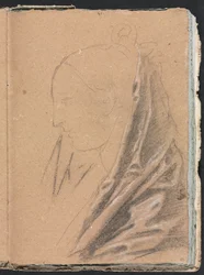 Taccuino di Verona: Testa femminile con drappeggio pagina 81, 1760