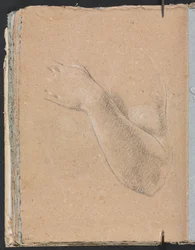 Verona Sketchbook: braccio sinistro e mano pagina 46, 1760