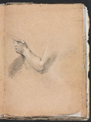 Taccuino di Verona: Braccio sinistro e mano pagina 75, 1760