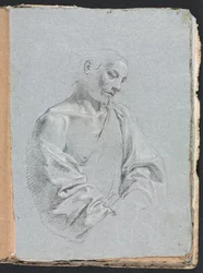 Verona Sketchbook: Figura maschile con drappeggio (pagina 71)