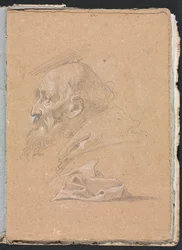 Taccuino di Verona: Monaco di profilo con drappeggio pagina 87, 1760