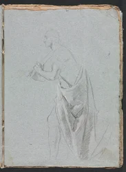 Verona Sketchbook: Maschio in piedi con drappeggio (pagina 19)