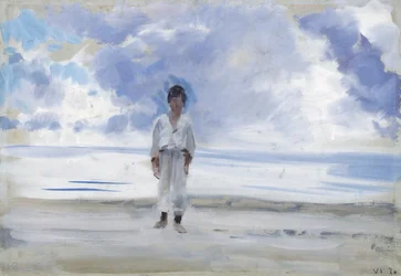 Ragazzo sulla riva del mare