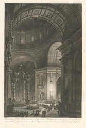 Interno di San Pietro, con l