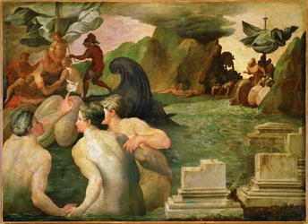 Ulisse e le sirene (olio su tela)