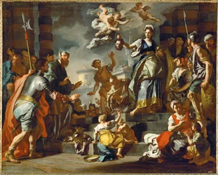 Giuditta mostra la testa di Oloferne al popolo, 1730 circa (olio su tela)