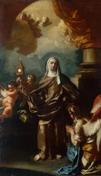 Santa Chiara con un Angelo