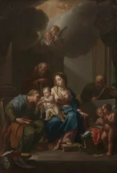 Schizzo di presentazione per La Sacra Famiglia con i santi Anna, Gioacchino e Giovanni Battista..., c. 172