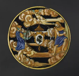 Piatto con le armi della famiglia Pucci, 1532