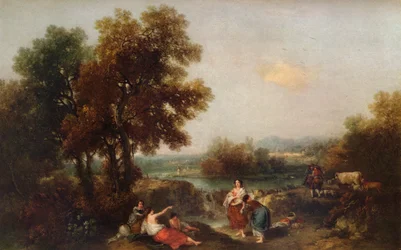 Paesaggio con figure, XVIII secolo, 1915