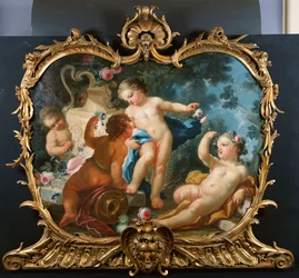 Un sovrapporta con putti che giocano