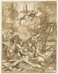 San Nicola calma la tempesta in mare