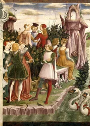 Allegoria di aprile: Trionfo di Venere, 1468-1470