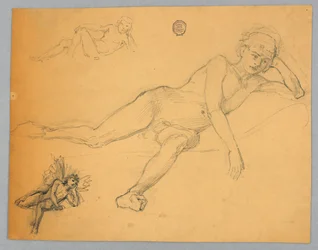Schizzo di un Nudo Maschile