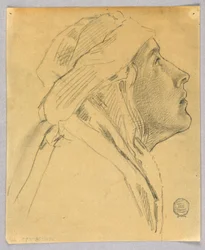 Schizzo della testa di una donna