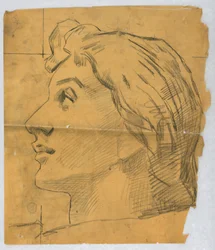 Schizzo della testa di una donna