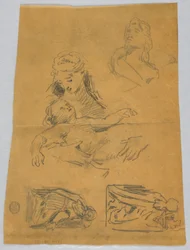 Schizzi della Vergine e dei Magi