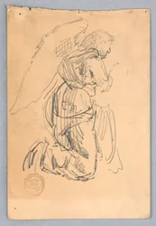 Studio per un angelo in adorazione