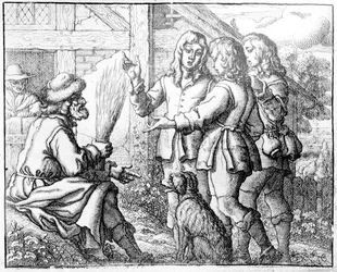 Il vecchio e i suoi figli, illustrazione da 