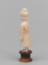 Pedone nero, pezzo degli scacchi, India, circa 1820