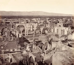Rovine del quartiere cristiano, con i resti della chiesa greca, Damasco