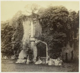 Rovina del Castello di Raglan a Monmouthshire