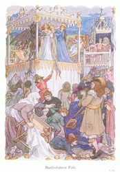 Fiera di Bartolomeo (litografia a colori)