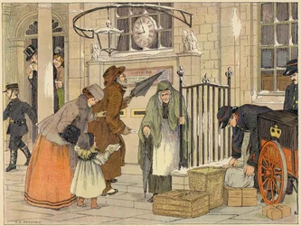 Libro dei negozi di Bedford: Ufficio postale (litografia a colori)